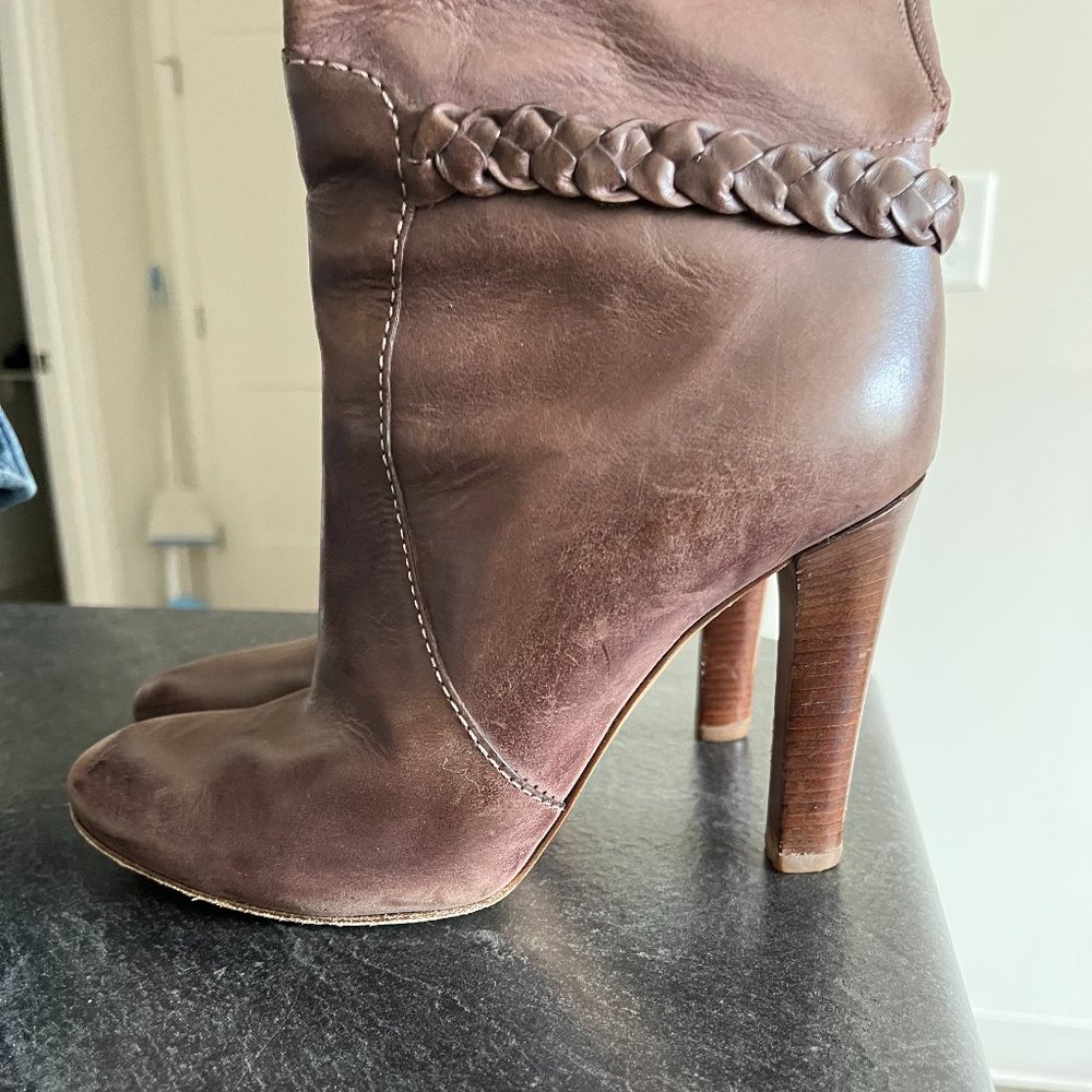 Chloé Knee High Skinny Heel Leather boots